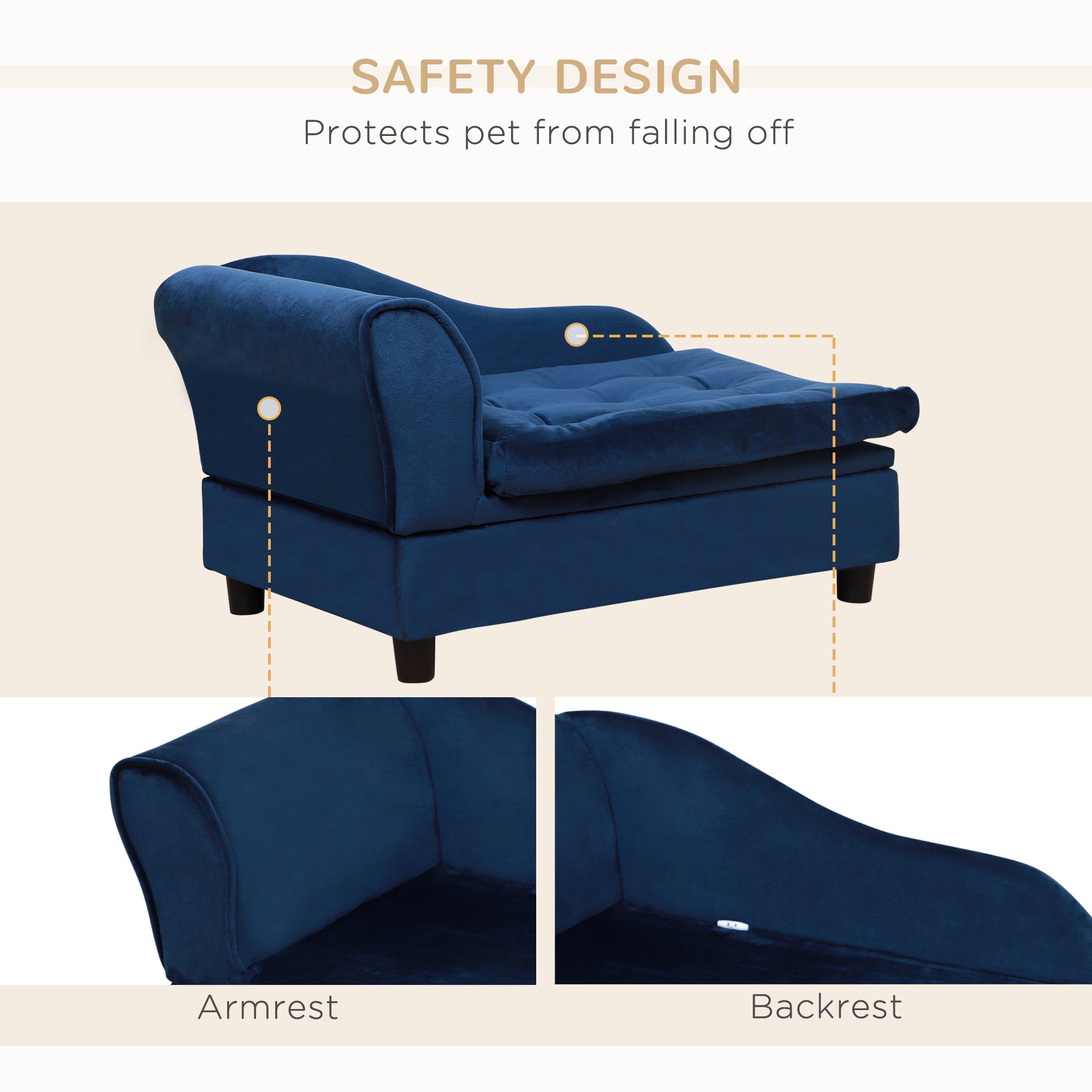 Luxury Small Dog Bed – Plush Design with Hidden Storage Compartment | Cat Drinking & Feeding – bed22