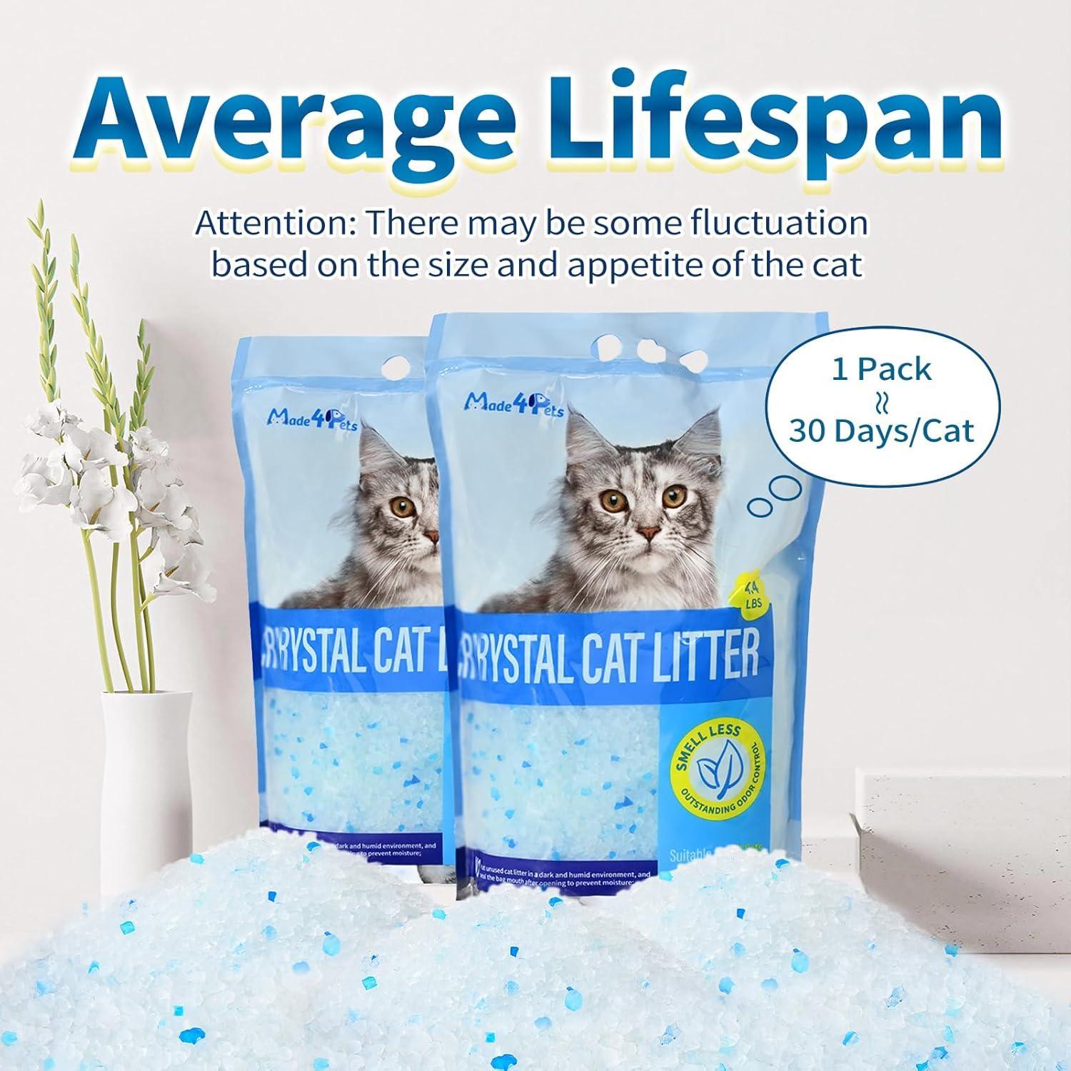 Crystal Cat Litter – Lightweight, Low Dust, Odor Control & No Caking Formula | Cat Drinking & Feeding – bed89