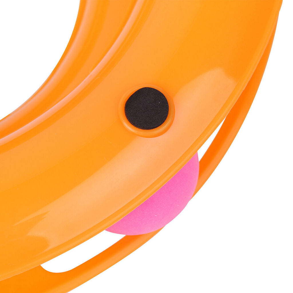 Interactive Cat Tower Toy – 3-Level Spinning Ball Amusement Track
