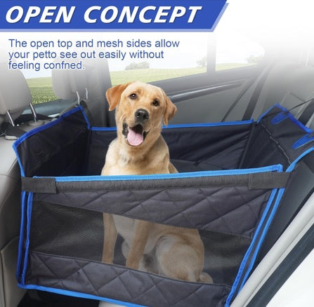 Large Waterproof Dog Car Seat with Breathable Mesh – Car Hammock Seat Cover with Harness Support ACS4
