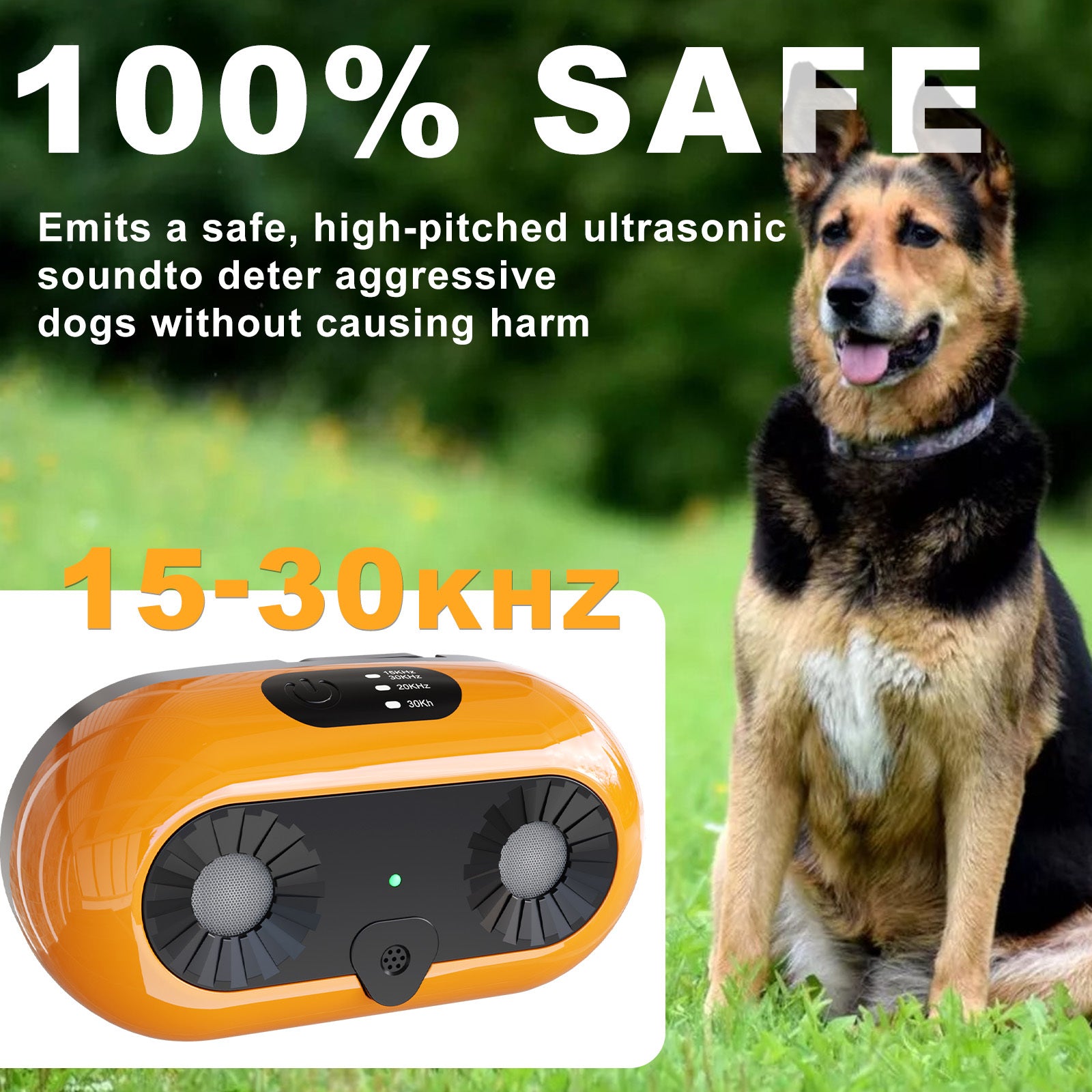 Ultrasonic Anti-Barking Device – 3-Mode Dog Bark Deterrent with 50ft Range for Indoor & Outdoor Use ACS38