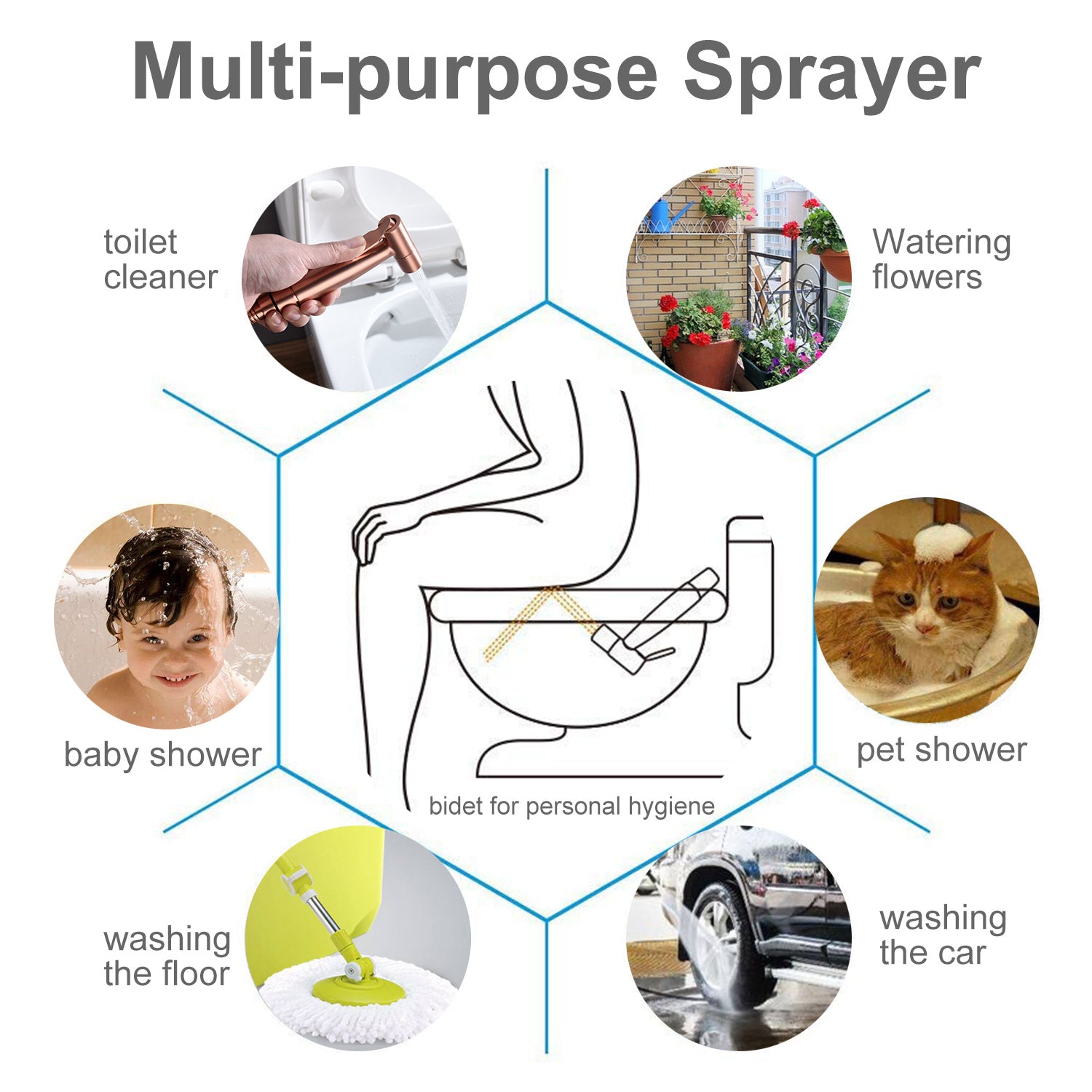 Handheld Pet Bathing Spray Gun – Portable Toilet Shower Sprayer for Dogs and Cats care 47