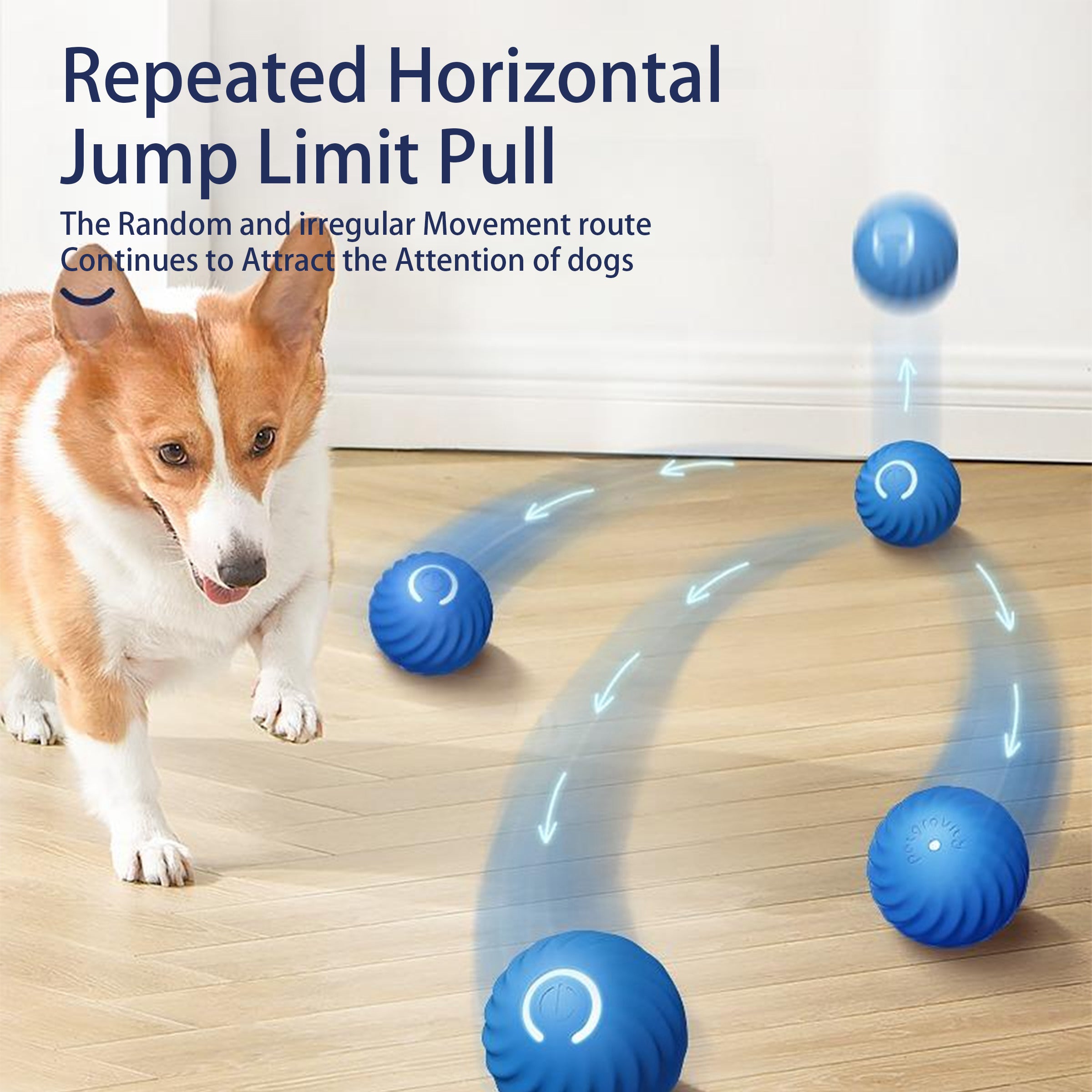 Interactive Bouncing Ball Dog Toy – Smart, USB Rechargeable & Silent