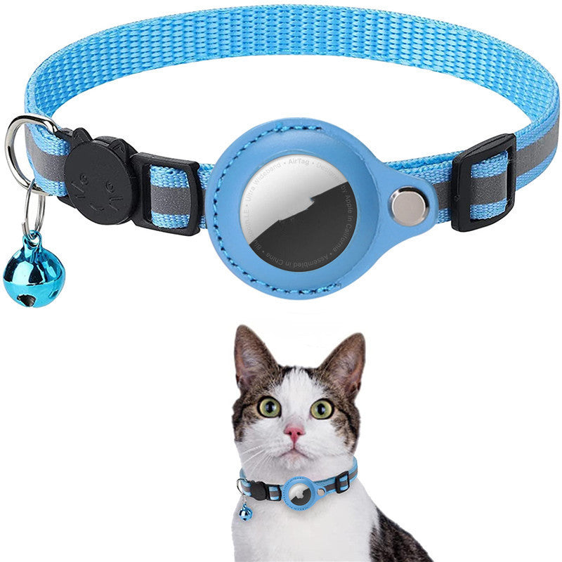 Reflective Waterproof Airtag Collar – Nylon GPS Holder Strap for Cats, Dogs, Kittens & Puppies COL1