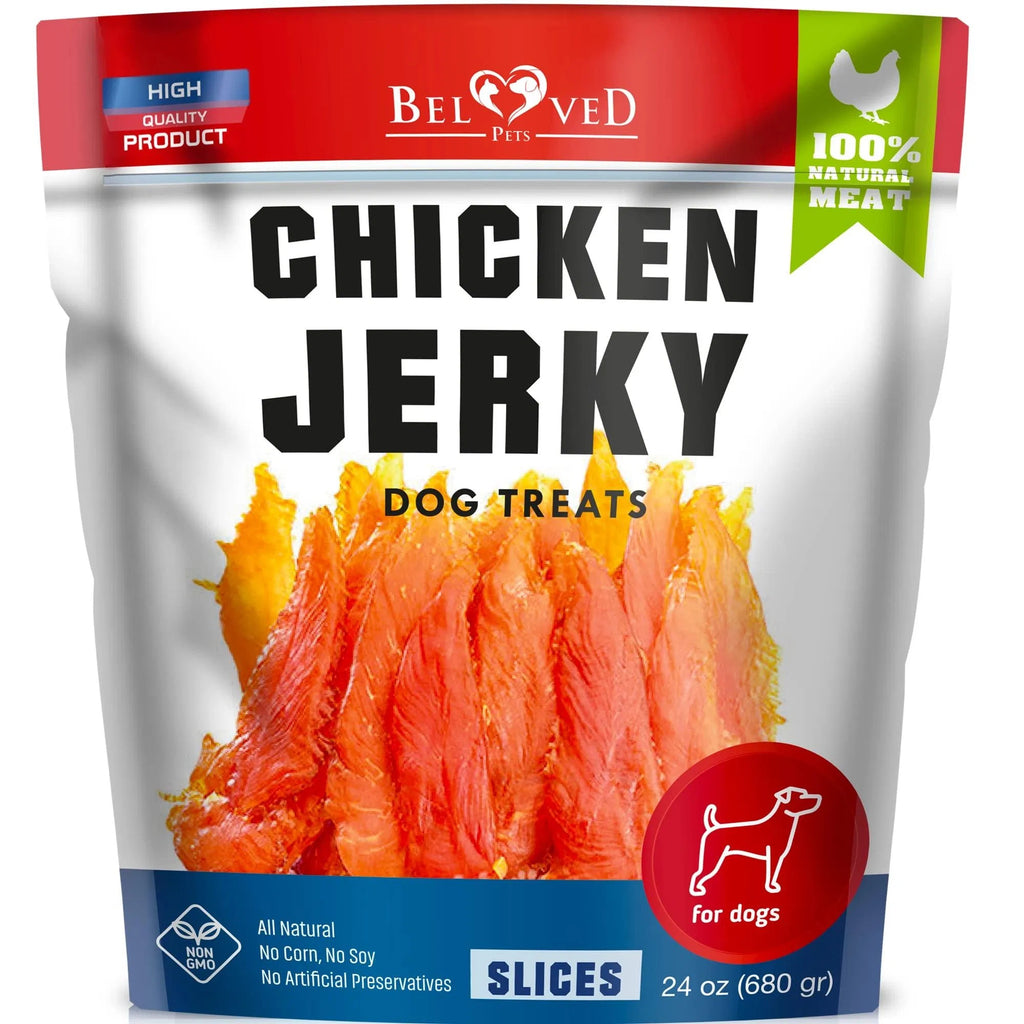 Feeding Chicken Jerky Dog Treats – 1.5 lb Human-Grade, Grain-Free Organic Meat Strips, All-Natural High Protein Chews for Training Small & Large Dogs