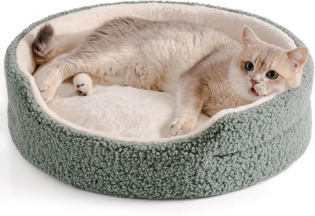 Washable Pet Bed – 23x23x7" Round Orthopedic Bed for Cats & Small Dogs | Cat Drinking & Feeding – bed39