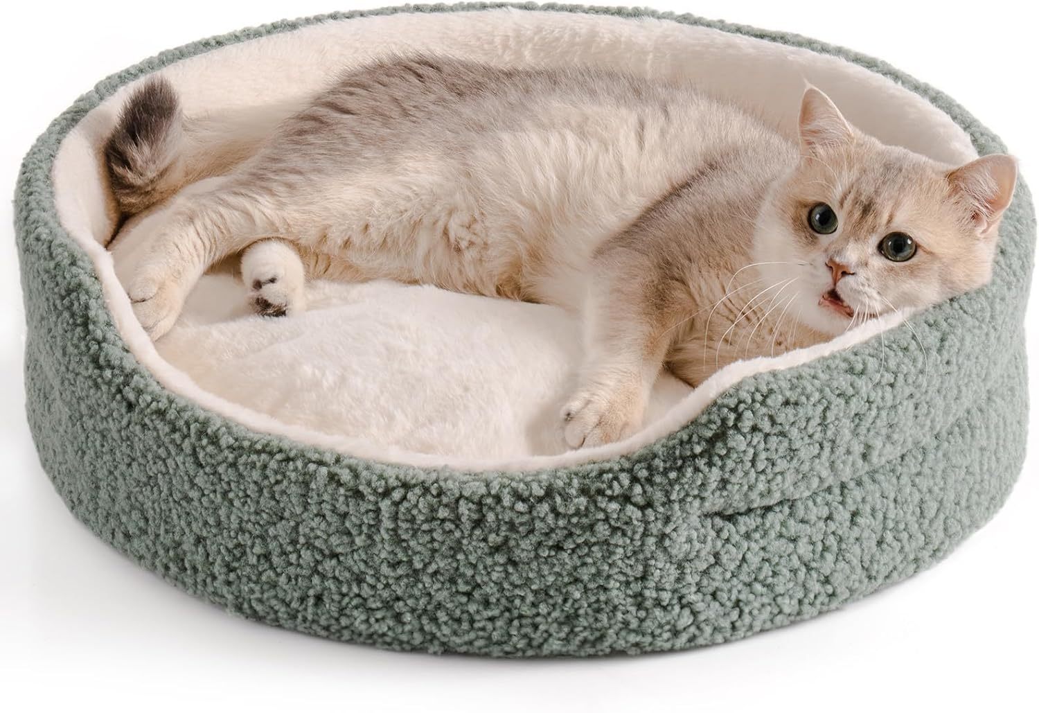 Washable Pet Bed – 23x23x7" Round Orthopedic Bed for Cats & Small Dogs | Cat Drinking & Feeding – bed39