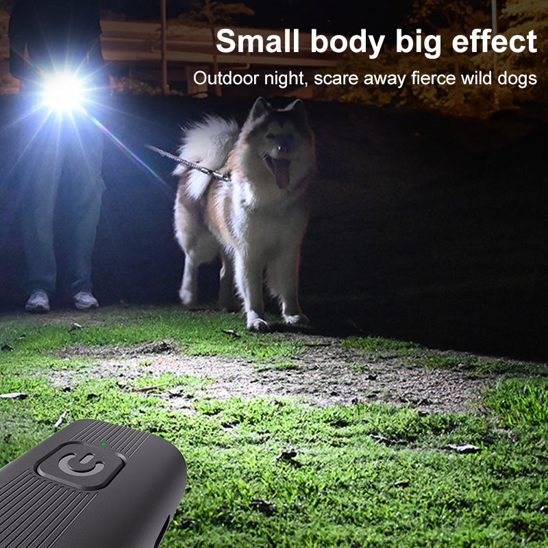 Mini Dog Bark Deterrent Device – USB Rechargeable Anti-Barking Trainer with Flashing Light, Portable & Compact ACS47