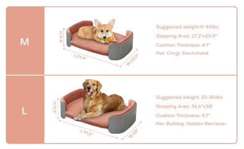 Scandinavian Style Cat Couch Bed – Elevated Indoor Pet Sofa with Removable Mattress Cover for Cats, Puppies & Small Pets | Cat Drinking & Feeding – furn10