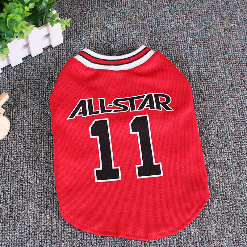 World Cup Ball Dog Vest – Lightweight Spring & Summer Pet Outfit for Small Dogs & Cats CLS