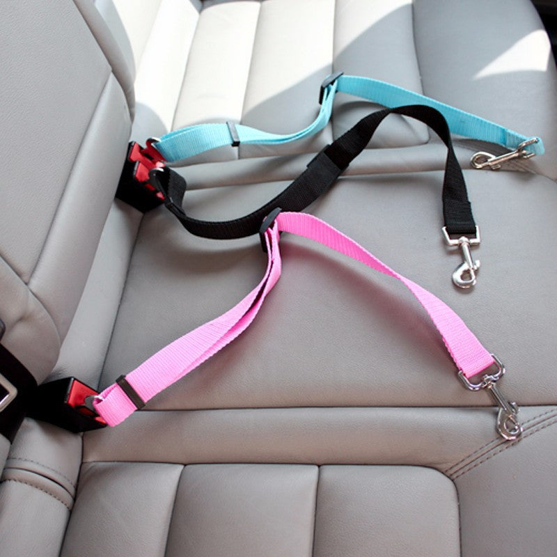 Retractable Dog Car Safety Belt – Adjustable Pet Seatbelt with Buckle for Vehicle Travel COL6