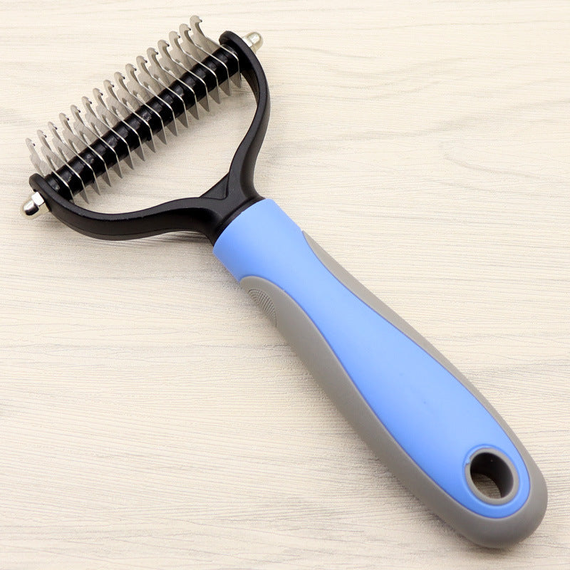 Double-Sided Dematting Comb for Long-Haired Dogs – Tangle & Knot Remover Brush care 10