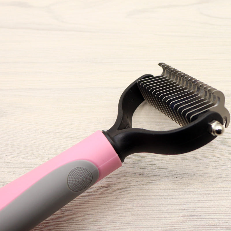 Double-Sided Dematting Comb for Long-Haired Dogs – Tangle & Knot Remover Brush care 10
