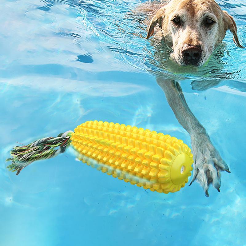 Corn Stick Dog Chew Toy – Squeaky Rope Toy for All Breed Sizes