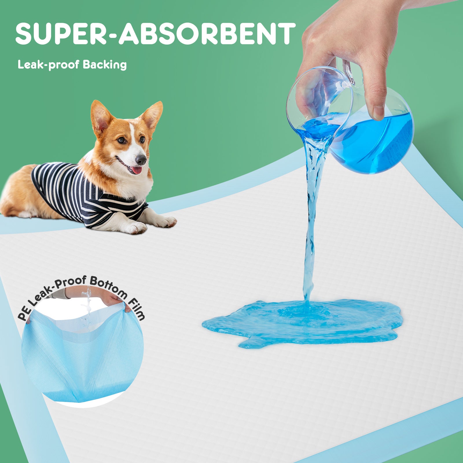 Leak-Proof Quick-Drying Disposable Puppy Pads – Super Absorbent Dog Pee Training Pads