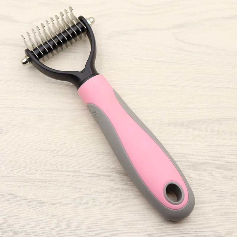 Double-Sided Dematting Comb for Long-Haired Dogs – Tangle & Knot Remover Brush care 10