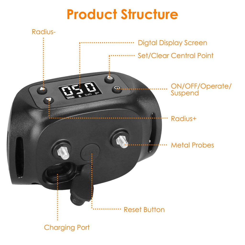 2-in-1 Wireless GPS Dog Fence & Tracker – IPX6 Waterproof Collar with 32–2887FT Adjustable Radius for Small to Large Dogs ACS46
