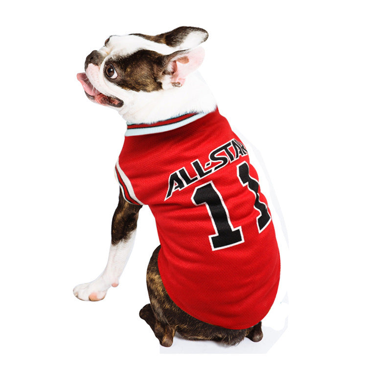 World Cup Ball Dog Vest – Lightweight Spring & Summer Pet Outfit for Small Dogs & Cats CLS