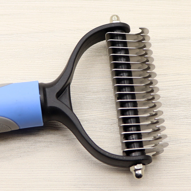 Double-Sided Dematting Comb for Long-Haired Dogs – Tangle & Knot Remover Brush care 10