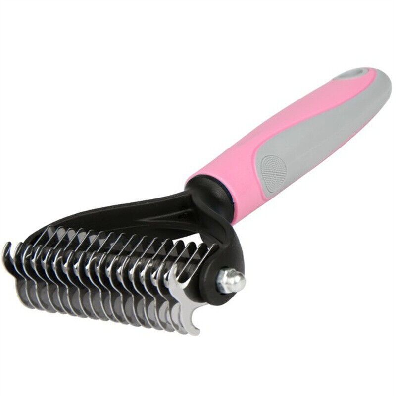 2-in-1 Grooming Brush for Dogs & Cats – Deshedding & Dematting Tool