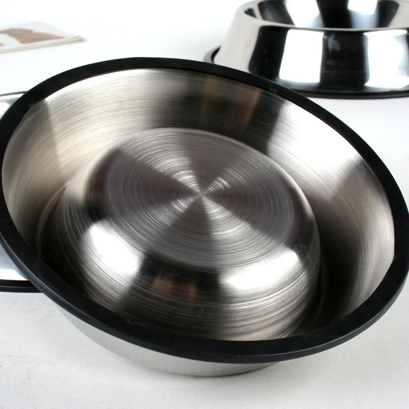 Pet Drinking & Feeding Classic Stainless Steel Bowls for Cats & Dogs – Durable Non-Slip Food & Water Dish
