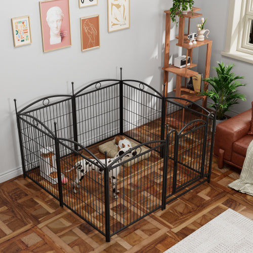 32-Inch 8-Panel Metal Dog Fence – Heavy-Duty Outdoor Pet Playpen Enclosure ACS8
