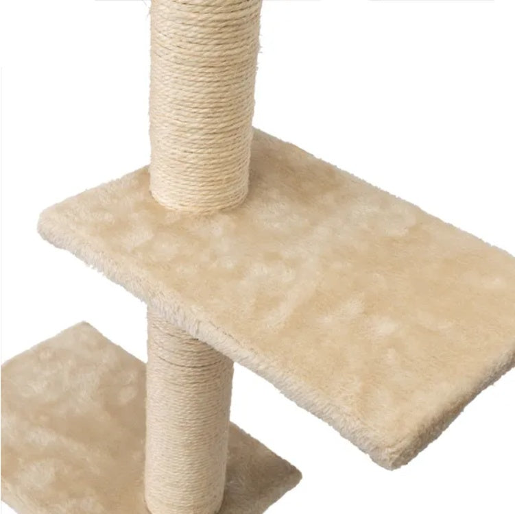 5 Pcs Wall Mounted Cat Climber Set – Floating Cat Shelves & Perches with Scratching Posts | Modern Cat Activity Tree | Cat Drinking & Feeding – furn38