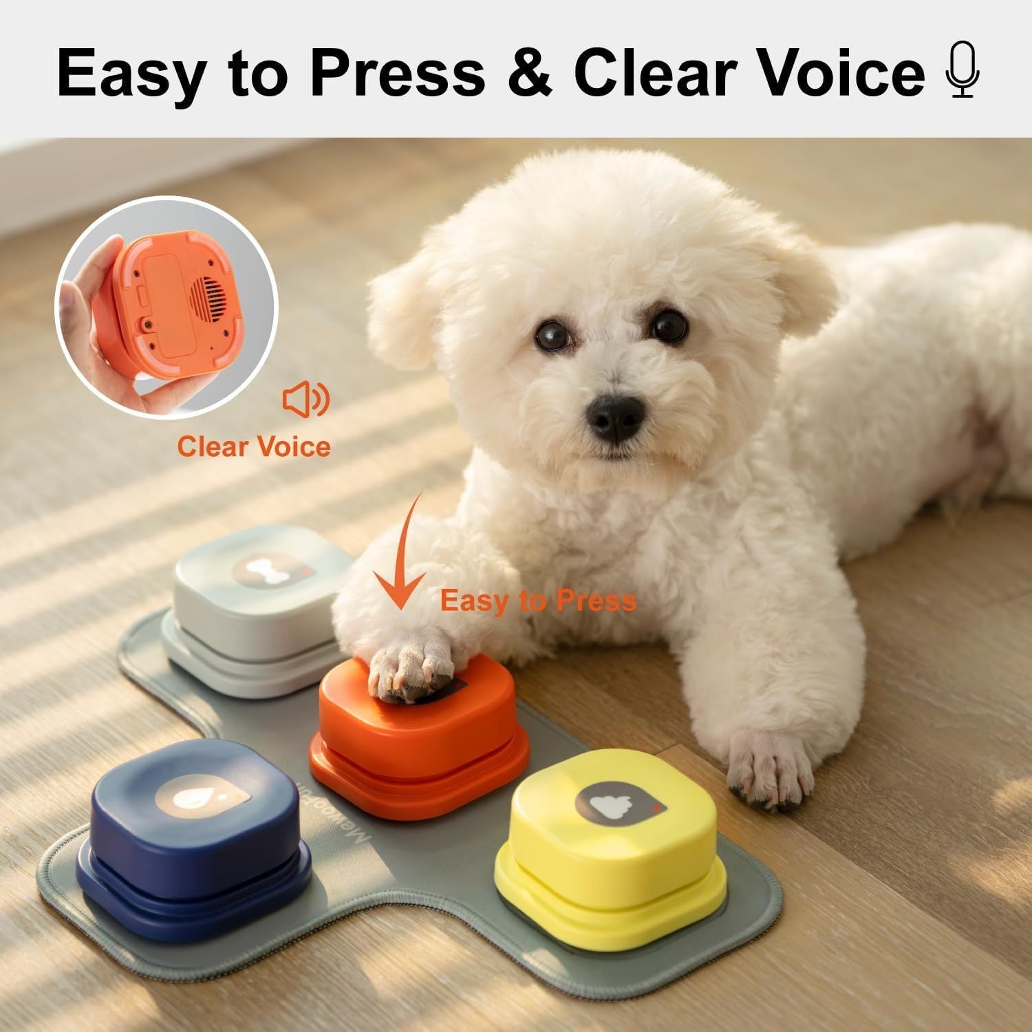 Dog Talking Buttons Set – 3 Recordable Communication Buttons for Pet Training & Interaction
