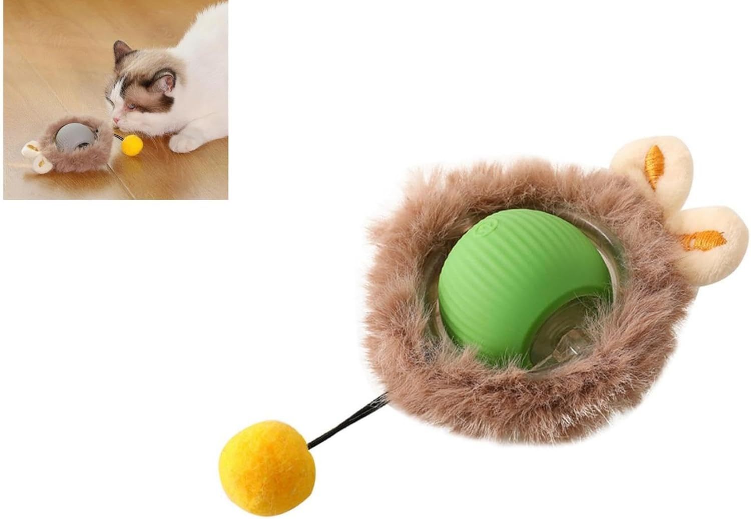 Smart Moving Cat Ball Toy – Auto-Rotating with String for Cats & Dogs