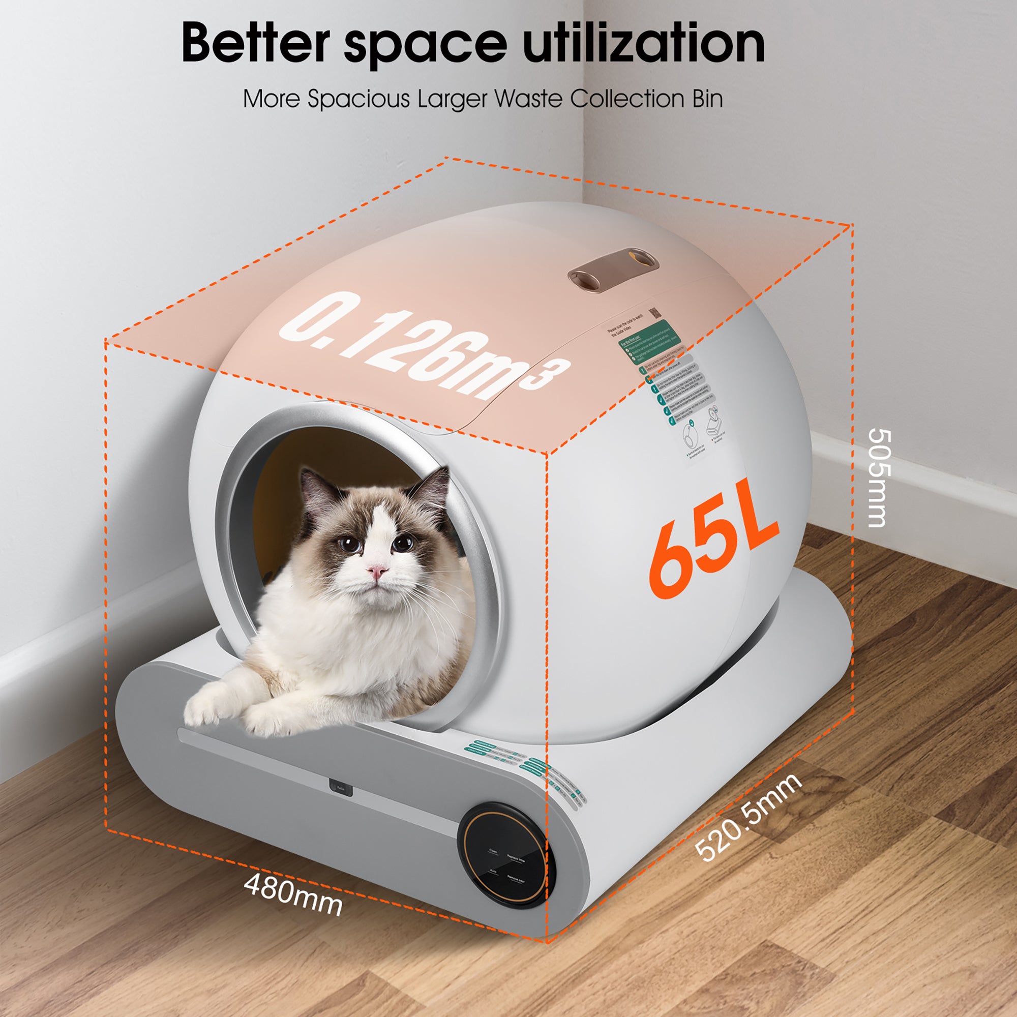 Self-Cleaning Litter Box – Intelligent Automatic Scooping & Deodorization with App Control and 2.4G WiFi | Cat Drinking & Feeding – furn14