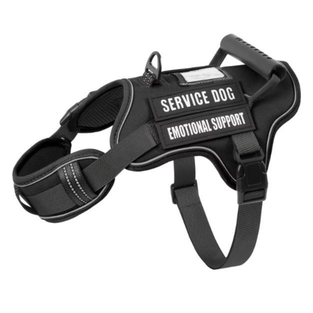 Tactical Service Dog Vest Harness – Anti-Pull, Adjustable & Reflective Pet Gear with Control Handle for Easy Walking, Training & Drinking & Feeding Areas COL 27