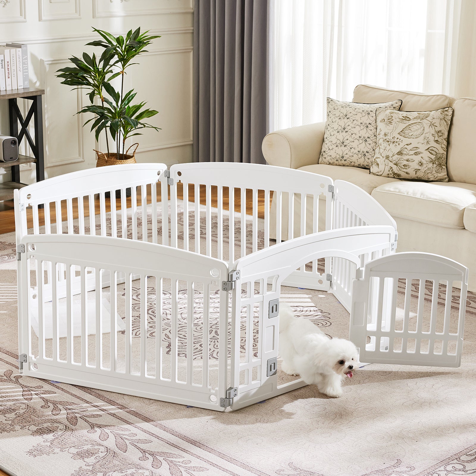 Safe & Reliable Dog Playpen Fence – Portable Outdoor Pet Exercise Barrier