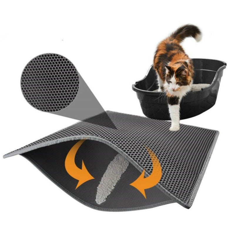 Waterproof Honeycomb Cat Litter Pad – Urine-Proof Non-Slip Mat for Easy Cleaning | Cat Drinking & Feeding – bed7