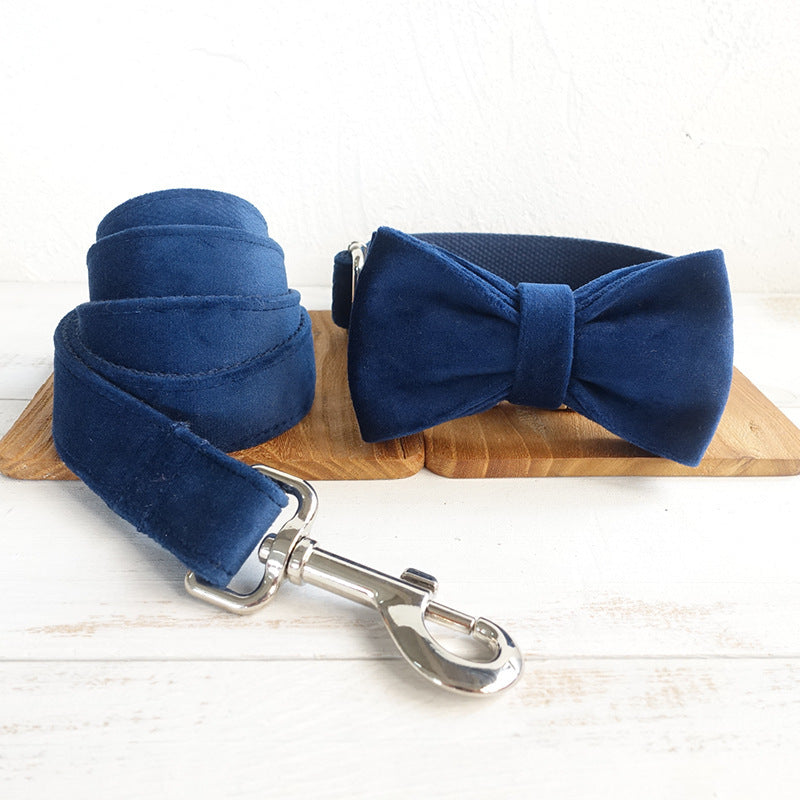 Adjustable Bow Pet Collar – Stylish Dog Chain for Large & Small Pets with Secure Traction for Drinking & Feeding Times