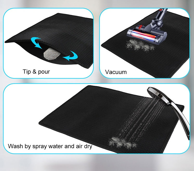 Waterproof Honeycomb Cat Litter Pad – Urine-Proof Non-Slip Mat for Easy Cleaning | Cat Drinking & Feeding – bed7