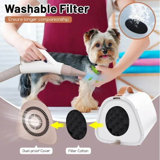 Pet Hair Blower with Negative Ion Function – Adjustable Temperature Dryer for Dogs and Cats care 25