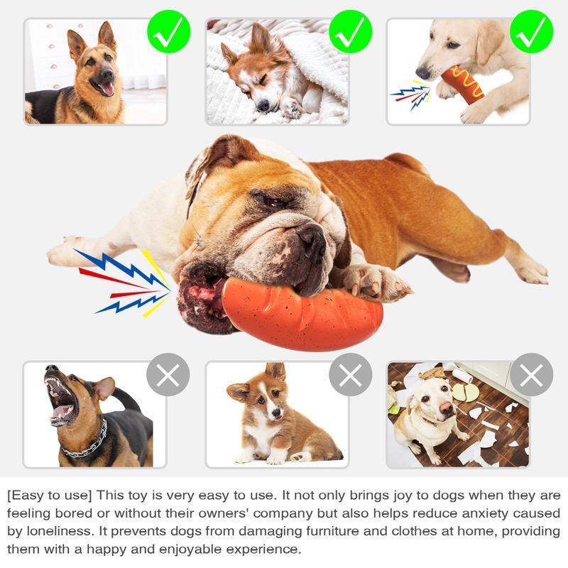 Indestructible Dog Chew Toy – Tough Rubber Toy for Aggressive Chewers, Durable Orange Dog Toy for Medium & Large Dogs