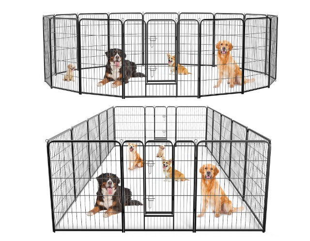 Indoor Dog Playpen Fence – Safe & Foldable Pet Exercise Barrier for Home Use ACS12