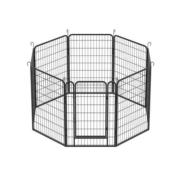 8-Piece Heavy-Duty Metal Pet Playpen Fence – Portable Exercise Panels for Dogs & Cats ACS26