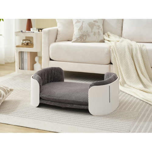 Scandinavian Style Cat Couch Bed – Elevated Indoor Pet Sofa with Removable Mattress Cover for Cats, Puppies & Small Pets | Cat Drinking & Feeding – furn10