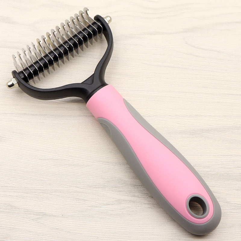 Double-Sided Dematting Comb for Long-Haired Dogs – Tangle & Knot Remover Brush care 10