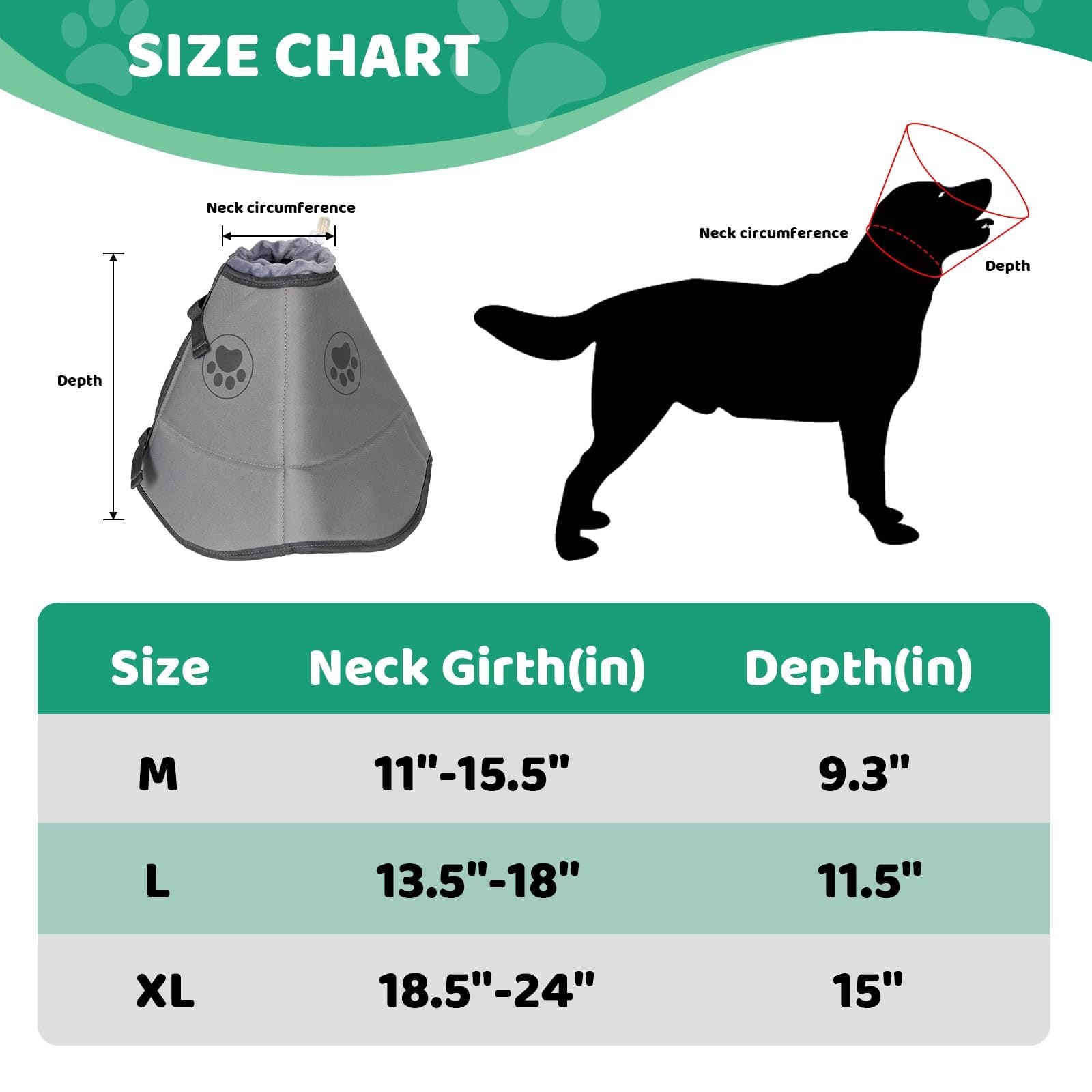 Single-Layer Elizabethan Collar for Pets – Soft Protective Recovery Cone, Size M ACS36