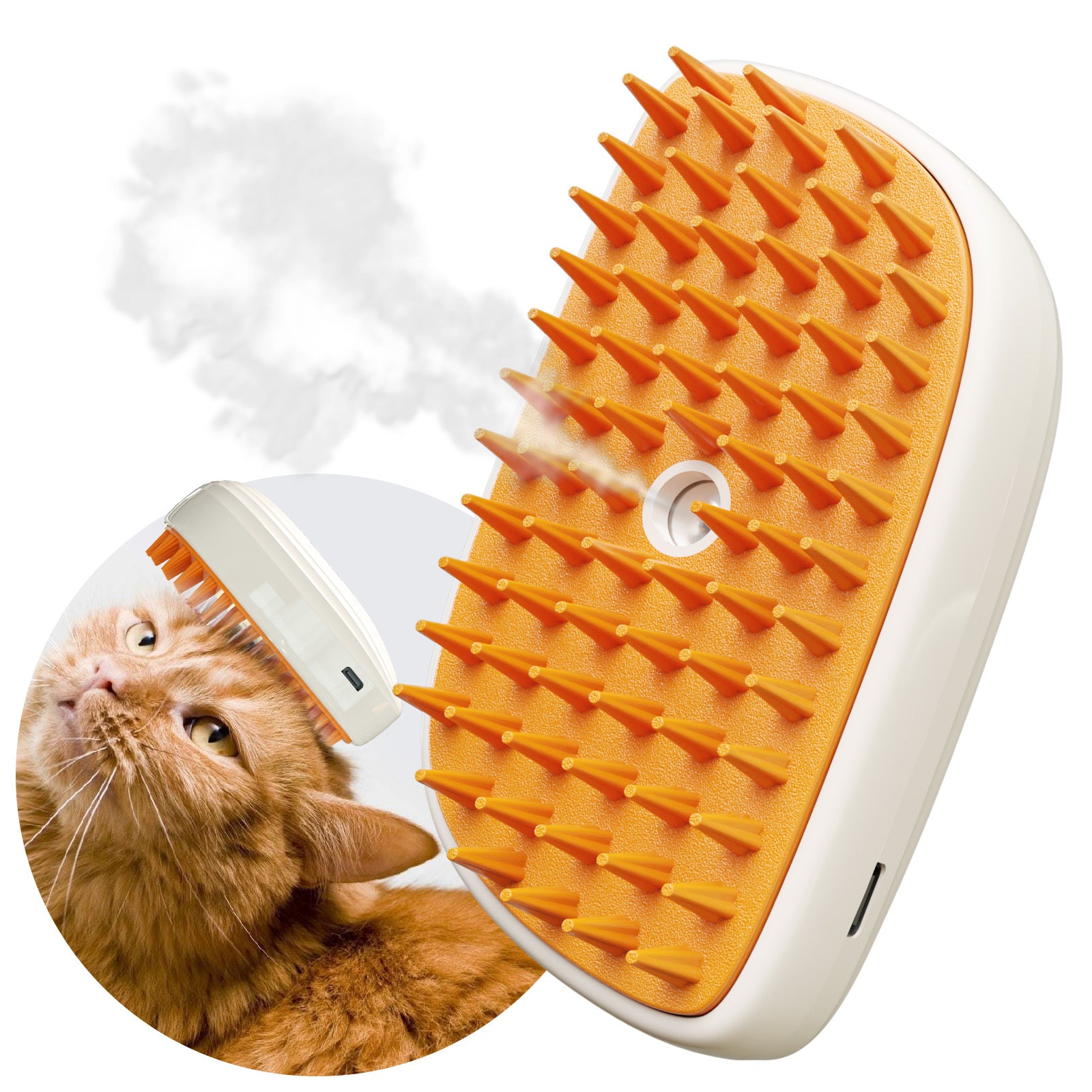 4-in-1 Cat Steam Brush – Anti-Static Mist Grooming Comb for Hair Removal and Shedding care 46