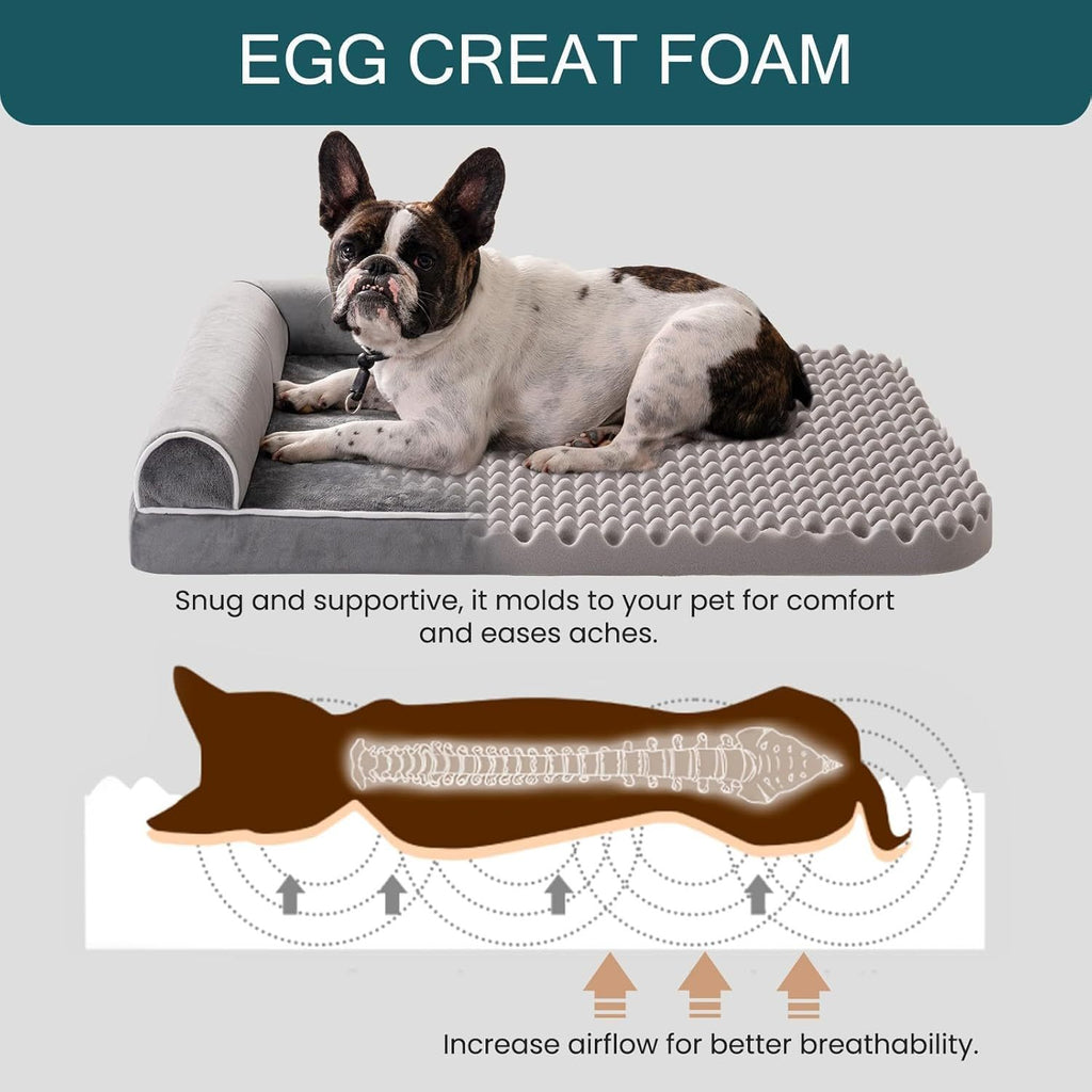 Orthopedic Dog Bed – XL Egg Crate Foam Mattress for Large Dogs with Washable Cover | Cat Drinking & Feeding – bed37
