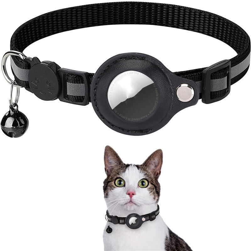 Reflective Waterproof Airtag Collar – Nylon GPS Holder Strap for Cats, Dogs, Kittens & Puppies COL1