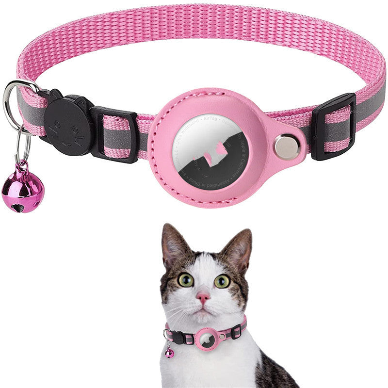 Reflective Waterproof Airtag Collar – Nylon GPS Holder Strap for Cats, Dogs, Kittens & Puppies COL1