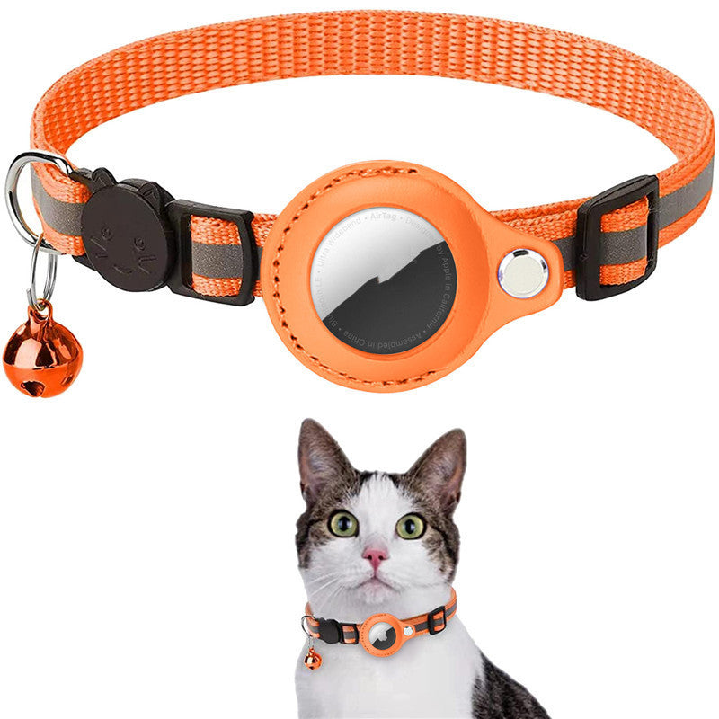 Reflective Waterproof Airtag Collar – Nylon GPS Holder Strap for Cats, Dogs, Kittens & Puppies COL1