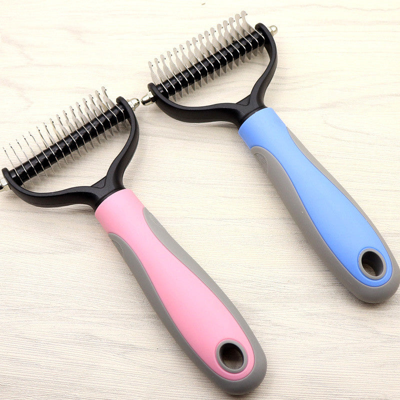 Double-Sided Dematting Comb for Long-Haired Dogs – Tangle & Knot Remover Brush care 10