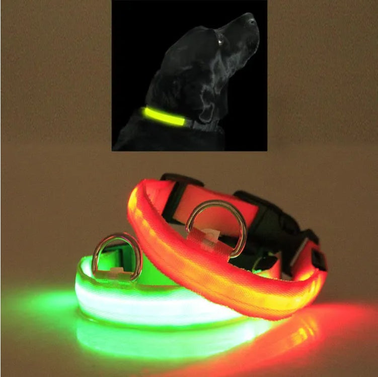 LED Pet Safety Halo Collar – Adjustable Light-Up Night Visibility Collar for Dogs & Cats ACS1
