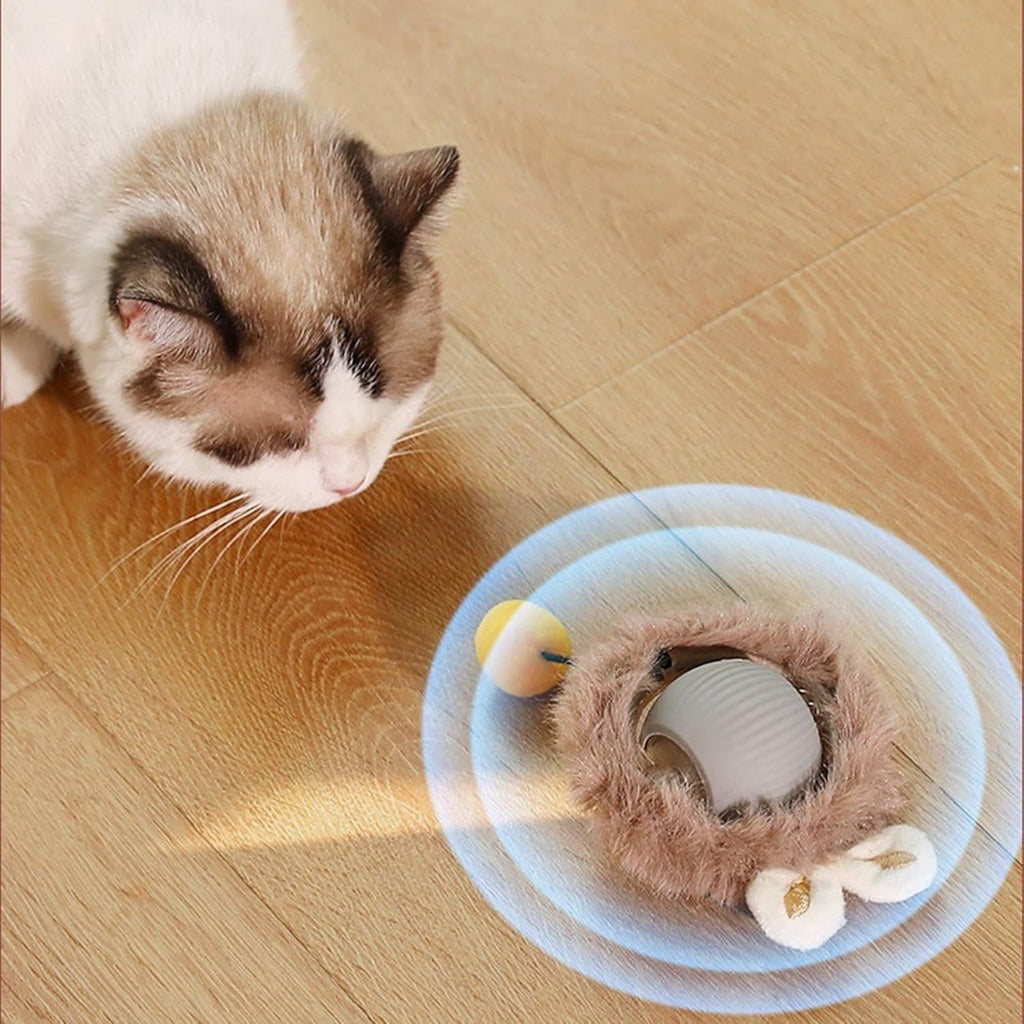 Smart Moving Cat Ball Toy – Auto-Rotating with String for Cats & Dogs